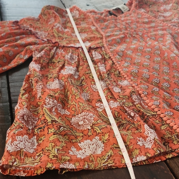 Rachel Zoe Orange Floral Blouse - Picture 5 of 6